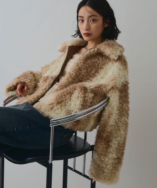 ELLEgirl（エルガール）の「ボリュームファーブルゾン【ELLEgirl/エルガール】（ブルゾン・レディース・ブラウン系その他/ブラウン・FREE）」の6枚目の写真