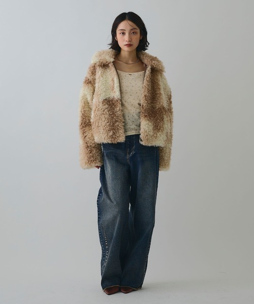 ELLEgirl（エルガール）の「ボリュームファーブルゾン【ELLEgirl/エルガール】（ブルゾン・レディース・ブラウン系その他/ブラウン・FREE）」の10枚目の写真