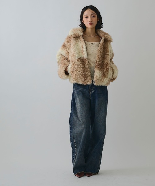 ELLEgirl（エルガール）の「ボリュームファーブルゾン【ELLEgirl/エルガール】（ブルゾン・レディース・ブラウン系その他/ブラウン・FREE）」の11枚目の写真