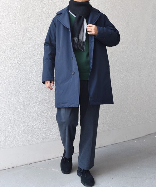 SHIPS any（シップス エニィ）の「SHIPS any: サープラスヤーン ウール リバーシブル ソリッド マフラー◇（マフラー・メンズ・ベージュ/ネイビー/ブラック・ONE SIZE）」の4枚目の写真