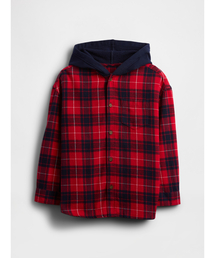 GAP | リラックス フード フランネルシャツ (キッズ)(パーカー)