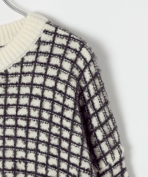 LEPSIM（レプシィム）の「ジャガード柄ニットチュニック　600814（ニット/セーター・レディース・アイボリー/ブラック/ブラウン・FREE）」の6枚目の写真
