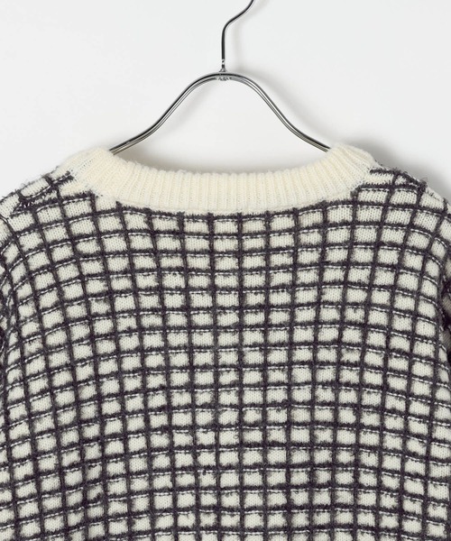 LEPSIM（レプシィム）の「ジャガード柄ニットチュニック　600814（ニット/セーター・レディース・アイボリー/ブラック/ブラウン・FREE）」の9枚目の写真
