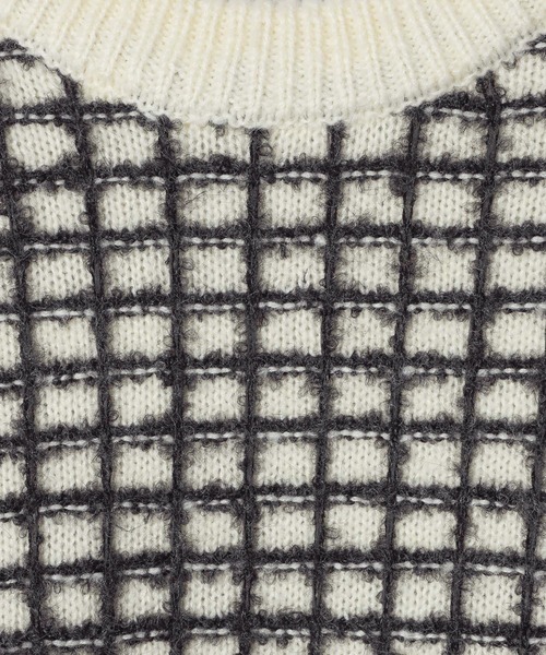 LEPSIM（レプシィム）の「ジャガード柄ニットチュニック　600814（ニット/セーター・レディース・アイボリー/ブラック/ブラウン・FREE）」の10枚目の写真