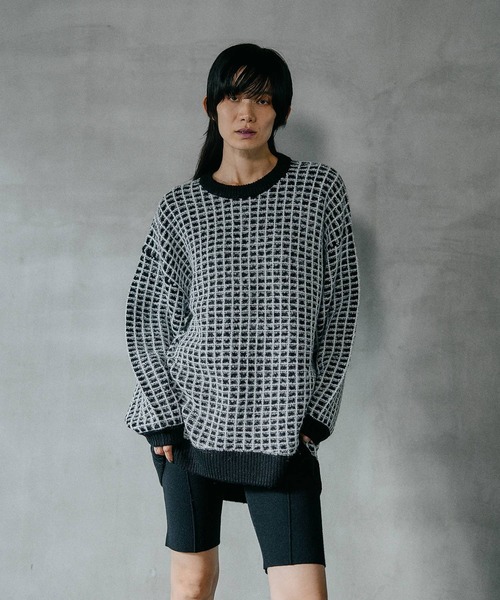 LEPSIM（レプシィム）の「ジャガード柄ニットチュニック　600814（ニット/セーター・レディース・アイボリー/ブラック/ブラウン・FREE）」の22枚目の写真