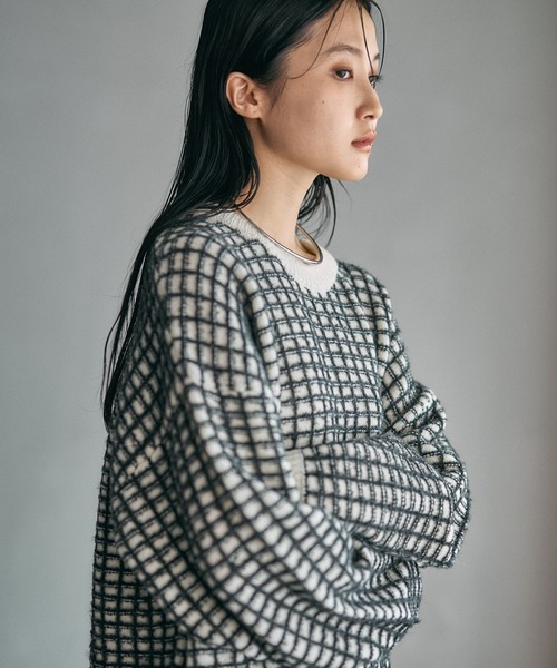 LEPSIM（レプシィム）の「ジャガード柄ニットチュニック　600814（ニット/セーター・レディース・アイボリー/ブラック/ブラウン・FREE）」の15枚目の写真