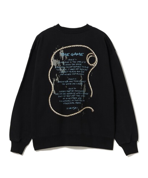 BEAMS T（ビームスティー）の「DENSUKE28 / Crewneck Sweat（スウェット・メンズ・ブラック・S/M/L/XL）」の5枚目の写真