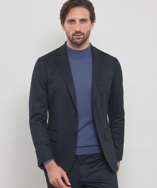 MACKINTOSH LONDON(マッキントッシュ ロンドン)の「【WEB・一部店舗限定】【FLEX JERSEY】ハウンドトゥースジャージーセットアップジャケット(テーラードジャケット・メンズ・ネイビー/ブラウン系その他5・36/38/40)」の1枚目の写真