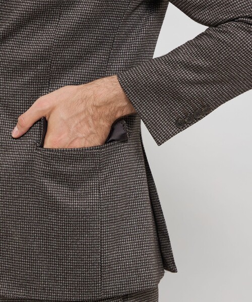 MACKINTOSH LONDON(マッキントッシュ ロンドン)の「【WEB・一部店舗限定】【FLEX JERSEY】ハウンドトゥースジャージーセットアップジャケット(テーラードジャケット・メンズ・ネイビー/ブラウン系その他5・36/38/40)」の8枚目の写真