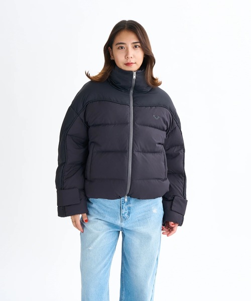 ROXY（ロキシー）の「MEET UP/ロキシーダウンジャケット（ダウンジャケット/コート・レディース・ブラウン/パープル/ブラック・SMALL/MEDIUM/LARGE）」の4枚目の写真