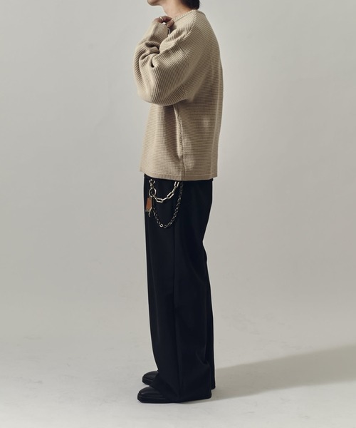 Lui's（ルイス）の「ヘビーワッフルクルーネック（ニット/セーター・メンズ・ブラック/ライトグレー/バーガンディー・FREE）」の20枚目の写真