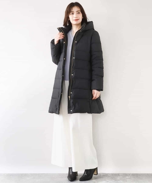 2025AW】ベルト付きスムースタフタロングダウン/WEB限定サイズあり