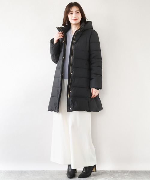 2025AW　今季最新！　新品タグ付き！PBD　ベルト付ダウン （ブラック） 2025AW】ベルト付きスムースタフタロングダウン/WEB限定サイズあり