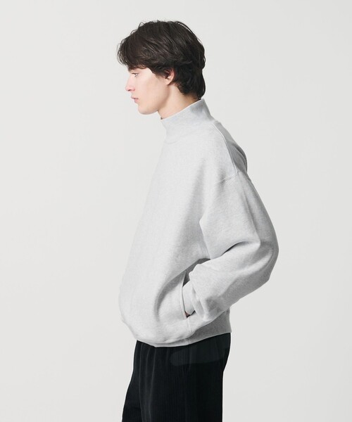 MONKEY TIME（モンキータイム）の「テリーフリース ハイネック スウェット（スウェット・メンズ・ライトグレー/ブラック・S/M/L/XL）」の3枚目の写真