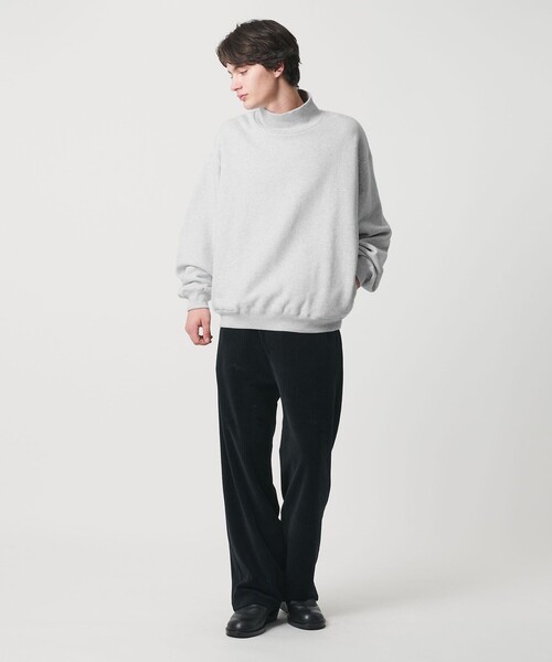 MONKEY TIME（モンキータイム）の「テリーフリース ハイネック スウェット（スウェット・メンズ・ライトグレー/ブラック・S/M/L/XL）」の8枚目の写真