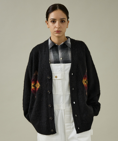 PENDLETON（ペンドルトン）の「【PENDLETON / ペンドルトン】Shaggy Cardigan / シャギー カーディガン/ユニセックス（スウェット・メンズ・ベージュ/アイボリー/ブラック・L/M）」の4枚目の写真