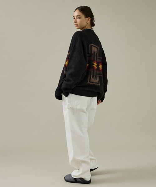 PENDLETON（ペンドルトン）の「【PENDLETON / ペンドルトン】Shaggy Cardigan / シャギー カーディガン/ユニセックス（スウェット・メンズ・ベージュ/アイボリー/ブラック・L/M）」の5枚目の写真