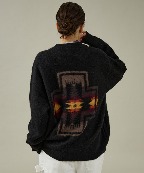 PENDLETON（ペンドルトン）の「【PENDLETON / ペンドルトン】Shaggy Cardigan / シャギー カーディガン/ユニセックス（スウェット・メンズ・ベージュ/アイボリー/ブラック・L/M）」の8枚目の写真