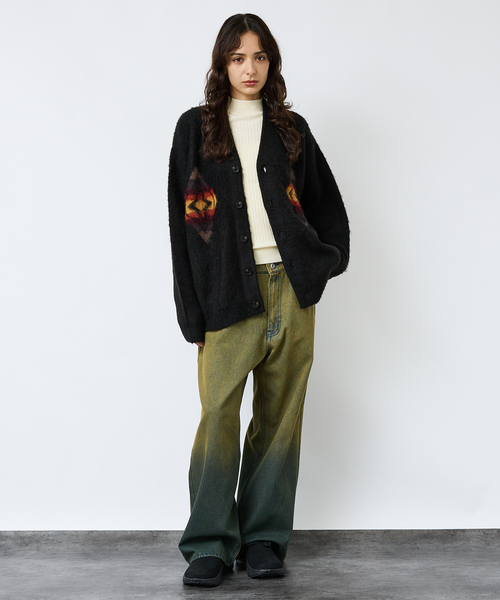 PENDLETON（ペンドルトン）の「【PENDLETON / ペンドルトン】Shaggy Cardigan / シャギー カーディガン/ユニセックス（スウェット・メンズ・ベージュ/アイボリー/ブラック・L/M）」の9枚目の写真