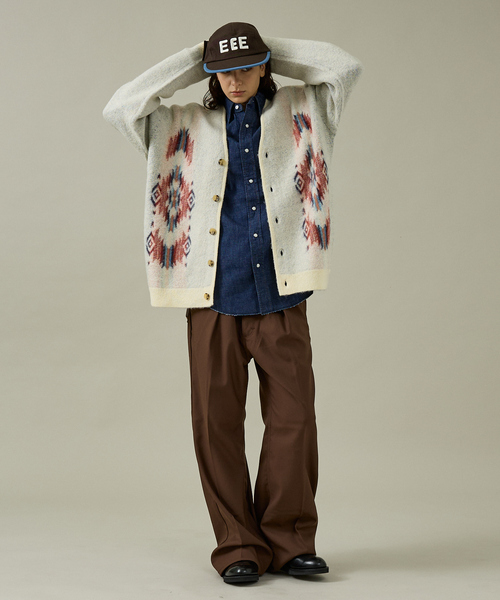 PENDLETON（ペンドルトン）の「【PENDLETON / ペンドルトン】Shaggy Cardigan / シャギー カーディガン/ユニセックス（スウェット・メンズ・ベージュ/アイボリー/ブラック・L/M）」の21枚目の写真