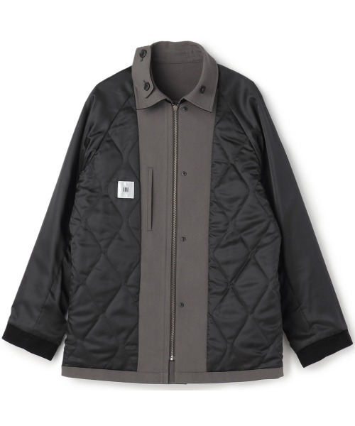 襟コーデュロイショートジャケットコート（ステンカラーコート）｜SUIT