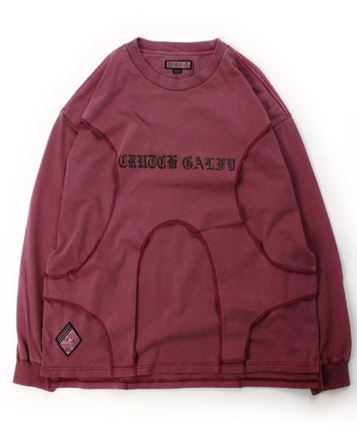 GALFY(ガルフィー)の「GALFY(ガルフィー)穴の向こうにわんちゃんロンTee/長袖Tシャツ メンズ レディース ユニセックス(Tシャツ/カットソー・メンズ・レッド/ブラック/パープル・M/LL/L)」の13枚目の写真