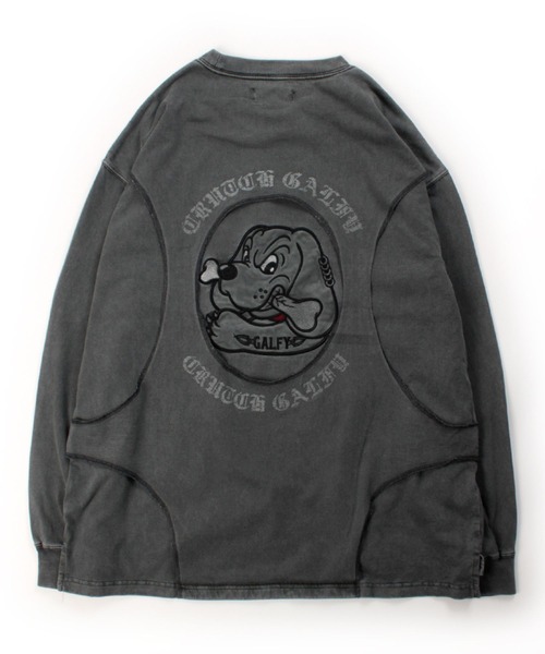 GALFY(ガルフィー)の「GALFY(ガルフィー)穴の向こうにわんちゃんロンTee/長袖Tシャツ メンズ レディース ユニセックス(Tシャツ/カットソー・メンズ・レッド/ブラック/パープル・M/LL/L)」の10枚目の写真
