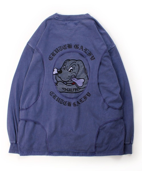 GALFY(ガルフィー)の「GALFY(ガルフィー)穴の向こうにわんちゃんロンTee/長袖Tシャツ メンズ レディース ユニセックス(Tシャツ/カットソー・メンズ・レッド/ブラック/パープル・M/LL/L)」の12枚目の写真