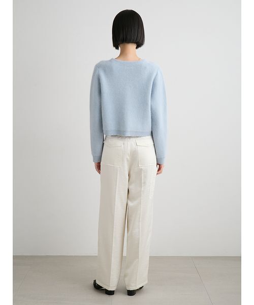 MIESROHE（ミースロエ）の「ウォッシャブルコンパクトシャギーVカーデ