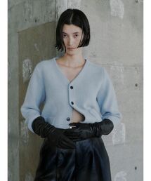 ウォッシャブルコンパクトシャギーVカーデ
