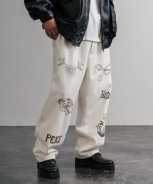 KRIFF MAYER | KRIFF MAYER クリフメイヤー メモリアルグラフィックプリントレタリング2タックワークパンツ 2515112(その他パンツ)