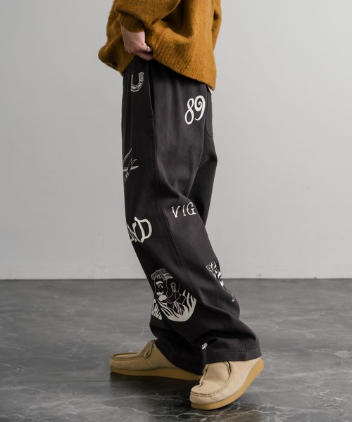 KRIFF MAYER（クリフメイヤー）の「KRIFF MAYER クリフメイヤー メモリアルグラフィックプリントレタリング2タックワークパンツ 2515112（その他パンツ・メンズ・アイボリー/カーキ/チャコール/ダークブラウン・XL/M/L）」の11枚目の写真