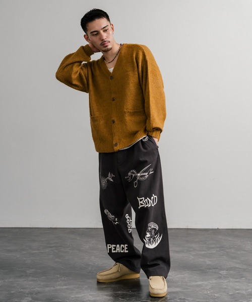 KRIFF MAYER（クリフメイヤー）の「KRIFF MAYER クリフメイヤー メモリアルグラフィックプリントレタリング2タックワークパンツ 2515112（その他パンツ・メンズ・アイボリー/カーキ/チャコール/ダークブラウン・XL/M/L）」の14枚目の写真