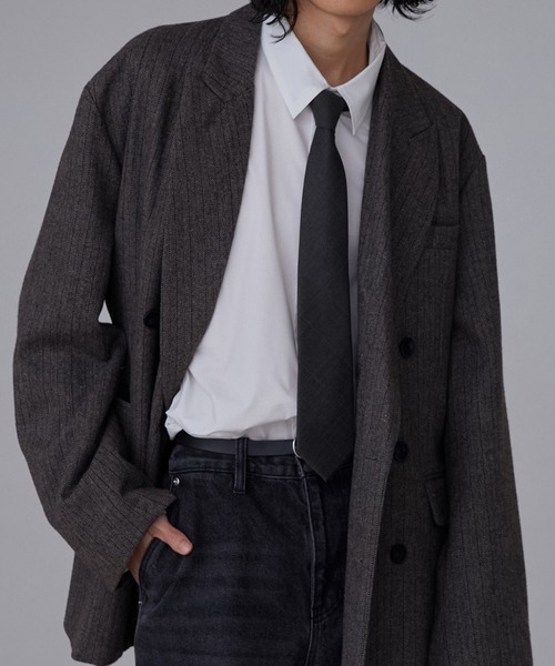 LUENNA（ルエナ）の「【LUENNA】Essential Narrow Dress Tie / エッセンシャルナロードレスタイ(ネクタイ)（ネクタイ・メンズ・ブラック/グレー・FREE）」の2枚目の写真