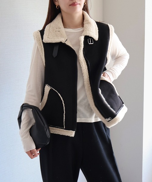 セール】ムートンベスト（その他アウター）｜sin.ca（シンカ）の