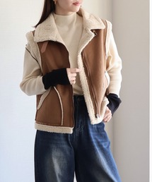 sin.ca（シンカ）の「ムートンベスト（その他アウター）」