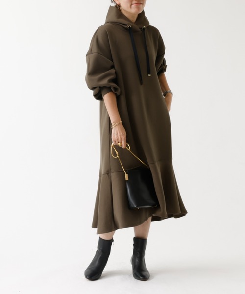 DESIGNWORKS(デザインワークス)の「【追加】ダンボールフードワンピース(ワンピース・レディース・カーキ/ブラック/グレー・フリー)」の17枚目の写真