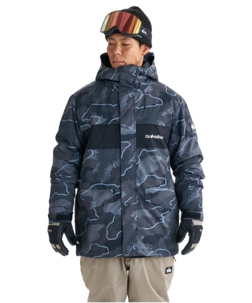 Quiksilver(クイックシルバー)の「MISSION PRINTED BLOC/クイックシルバースキースノーボードウェア(ジャケット)(マウンテンパーカー・メンズ・ブラック/パープル・SMALL/MEDIUM/LARGE)」の2枚目の写真