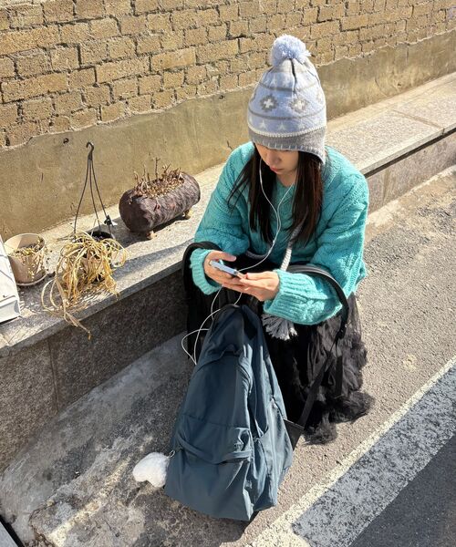 NOHANT(ノアン)の「NYLON DAYPACK TEAL GREEN(バックパック/リュック・レディース・ダークグリーン・FREE)」の2枚目の写真