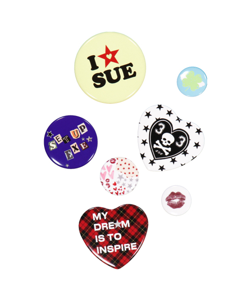 SETUP-EXE（セットアップイーエックスイー）の「PUNK BUTTON BADGE SET / MULTI（ブローチ/コサージュ・レディース・その他・OS）」の2枚目の写真