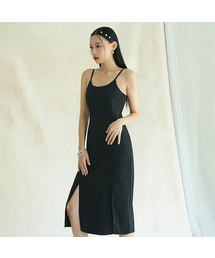 Modern Sleeveless Dress BLACK
