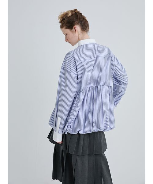 SORIN(ソリン )の「Balloon Hem Big Shirt/バルーンヘムビッグシャツ(シャツ/ブラウス・レディース・ブラック/ストライプ/ホワイト・38)」の8枚目の写真