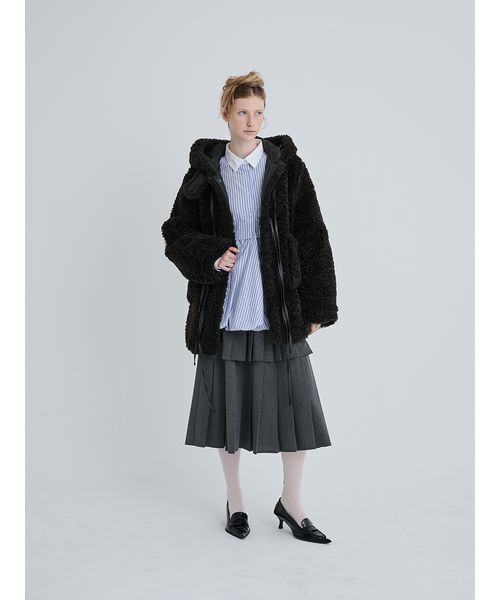 SORIN(ソリン )の「Balloon Hem Big Shirt/バルーンヘムビッグシャツ(シャツ/ブラウス・レディース・ブラック/ストライプ/ホワイト・38)」の9枚目の写真