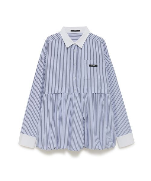SORIN(ソリン )の「Balloon Hem Big Shirt/バルーンヘムビッグシャツ(シャツ/ブラウス・レディース・ブラック/ストライプ/ホワイト・38)」の10枚目の写真