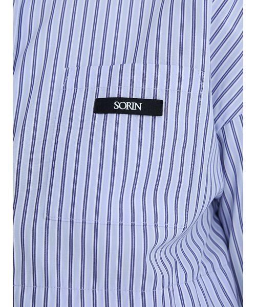 SORIN(ソリン )の「Balloon Hem Big Shirt/バルーンヘムビッグシャツ(シャツ/ブラウス・レディース・ブラック/ストライプ/ホワイト・38)」の13枚目の写真