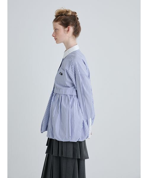 SORIN(ソリン )の「Balloon Hem Big Shirt/バルーンヘムビッグシャツ(シャツ/ブラウス・レディース・ブラック/ストライプ/ホワイト・38)」の17枚目の写真