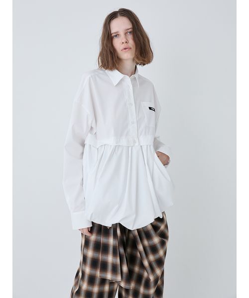 SORIN(ソリン )の「Balloon Hem Big Shirt/バルーンヘムビッグシャツ(シャツ/ブラウス・レディース・ブラック/ストライプ/ホワイト・38)」の21枚目の写真