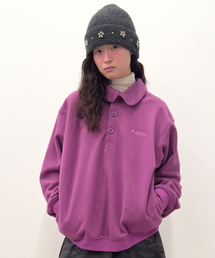 TYPESERVICE（タイプサービス）の「Buttoned Fleece Top [Pink]（スウェット）」