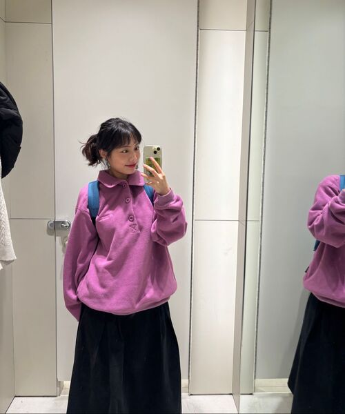TYPESERVICE（タイプサービス）の「Buttoned Fleece Top [Pink]（スウェット・レディース・その他・FREE）」の15枚目の写真