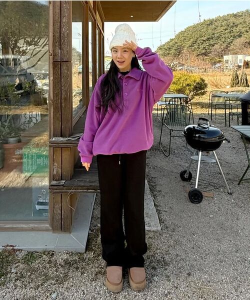 TYPESERVICE（タイプサービス）の「Buttoned Fleece Top [Pink]（スウェット・レディース・その他・FREE）」の13枚目の写真